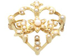 Victorian Seed Pearl yellow gold brooch