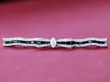 antique Art Deco Onyx and Diamond Bow Brooch