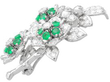 platinum Garrard Emerald and Diamond brooch