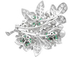 Garrard Emerald and Diamond brooch reverse