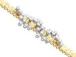 18ct Gold Round Brilliant Cut Diamond Abstract Scatter Bracelet Side View
