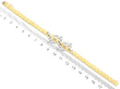 18ct Gold Round Brilliant Cut Diamond Abstract Scatter Bracelet with Ruler
