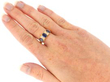 Victorian Style Sapphire and Diamond Ring being worn