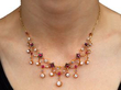 Wearing Antique Gold Ruby and Diamond Necklace