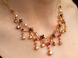 Wearing Antique Ruby and Diamond Necklace