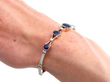 Sapphire and Diamond Bracelet On Hand