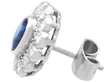 Antique Oval Sapphire and Diamond Earring side