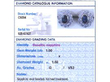 Antique Oval Sapphire and Diamond Earrings grading card