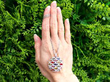 Multi Coloured Sapphire Pendant Necklace outside
