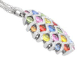 Multi Coloured Sapphire Pendant Necklace with diamonds