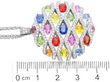 Multi Coloured Sapphire Pendant Necklace size