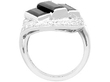 Onyx Art Deco Ring with Diamonds side