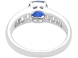 Vintage Sapphire Ring with Diamond Baguettes back