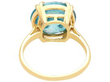 Gold High Zircon Solitaire Ring back