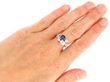 Victorian Diamond and Sapphire Twist Ring wearing