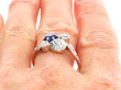 wearing Victorian Diamond and Sapphire Twist Ring