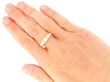 Five Stone Opal Ring in yellow Gold wearing