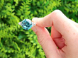 Antique Blue Zircon Engagement Ring outside