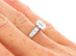 Old European Cut Diamond Solitaire Ring on finger