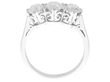 Round Brilliant Cut Diamond Trilogy Ring Side View