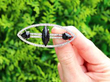 Navette Onyx and Diamond Brooch outside