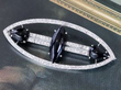 Art Deco Navette Onyx and Diamond Brooch