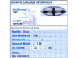 Navette Onyx and Diamond Brooch grading card