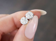 Diamond Stud Earrings in White Gold