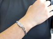 Ladies Art Deco Platinum Diamond Cocktail Wristwatch wearing