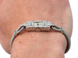 Art Deco Platinum Diamond Cocktail Wristwatch on wrist