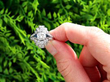 Diamond and Sapphire Art Deco Ring outside