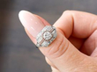 antique Diamond Art Deco Ring in White Gold