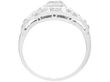 Diamond Art Deco Ring in White Gold side