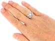 Diamond Art Deco Ring in White Gold wearing
