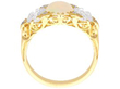 Opal Trilogy Ring with Diamonds in Yellow Gold side