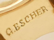 Gold Cultured Pearl and Diamond Ring engraving