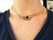 1.60ct Garnet and 14ct Yellow Gold Chain Antique On Neck