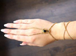 1.60ct Garnet and 14ct Yellow Gold Chain Antique On Wrist