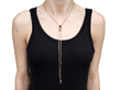 Wearing 1.60ct Garnet and 14ct Yellow Gold Chain On Neck