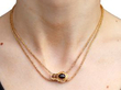 1.60ct Garnet and 14ct Yellow Gold Necklace