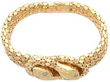 Gold and Diamond Snake Bracelet closed