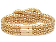 Gold and Diamond Snake Bracelet fastened