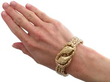Gold and Diamond Snake Bracelet wearing