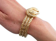 Gold and Diamond Snake Bracelet being worn
