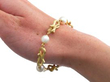 Vintage Gold and Pearl Bracelet being worn