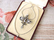 Edwardian Diamond Brooch pendant in Yellow Gold boxed