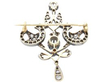 Edwardian Diamond Brooch in Yellow Gold reverse