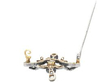 Edwardian Diamond Brooch in Yellow Gold open