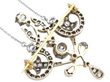 Edwardian Diamond Brooch pendant in Yellow Gold reverse