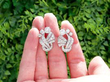 Vintage Art Deco Diamond Earrings in Platinum outside